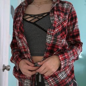 red black white flannel